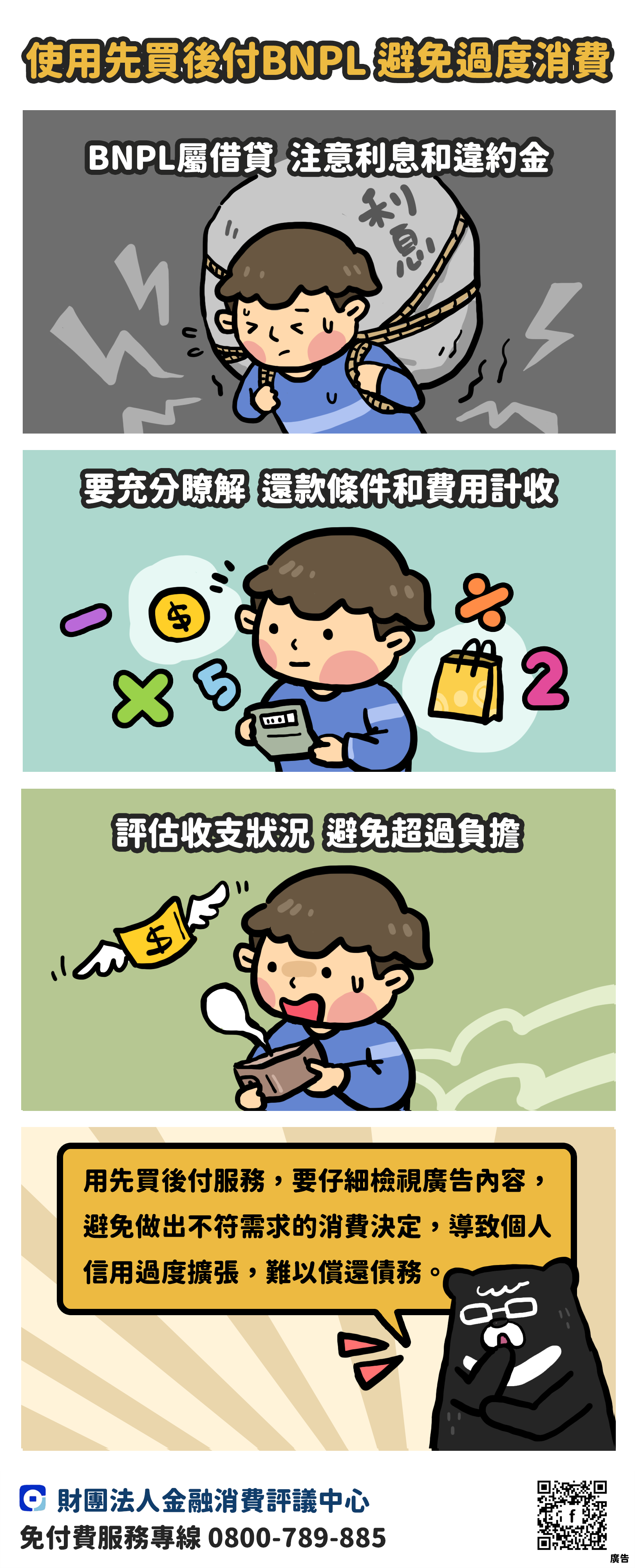 使用先買後付  避免過度消費
