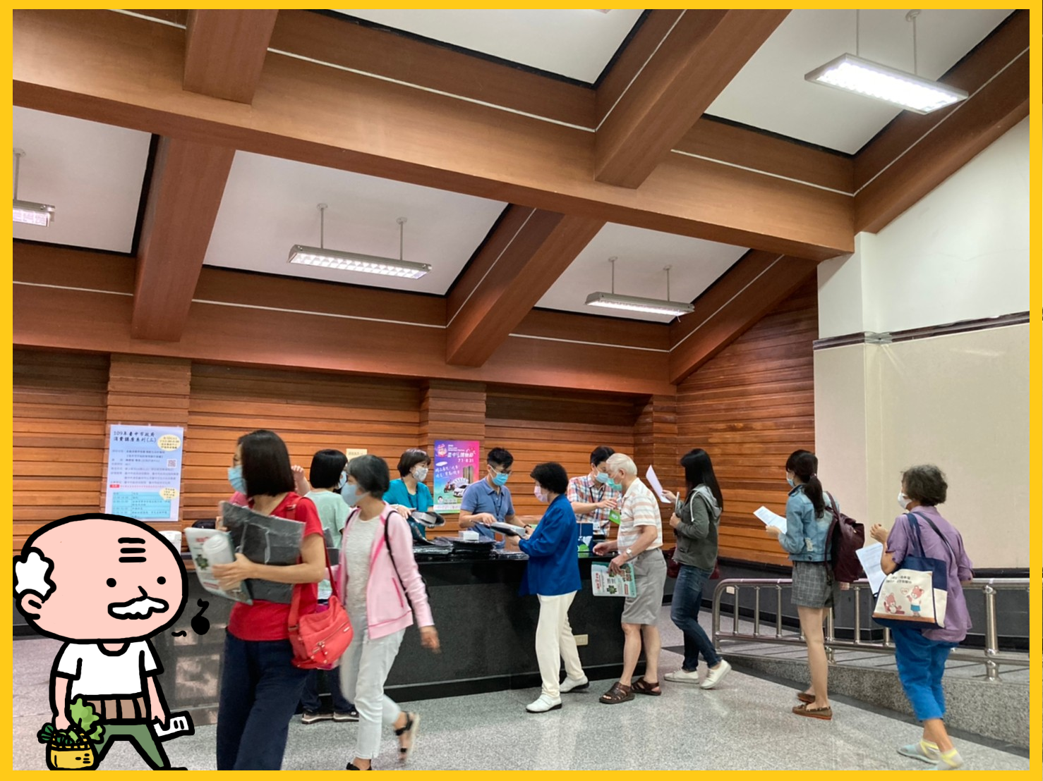（圖一）台中清水區在地鄉親抵達講座現場並進行報到作業。